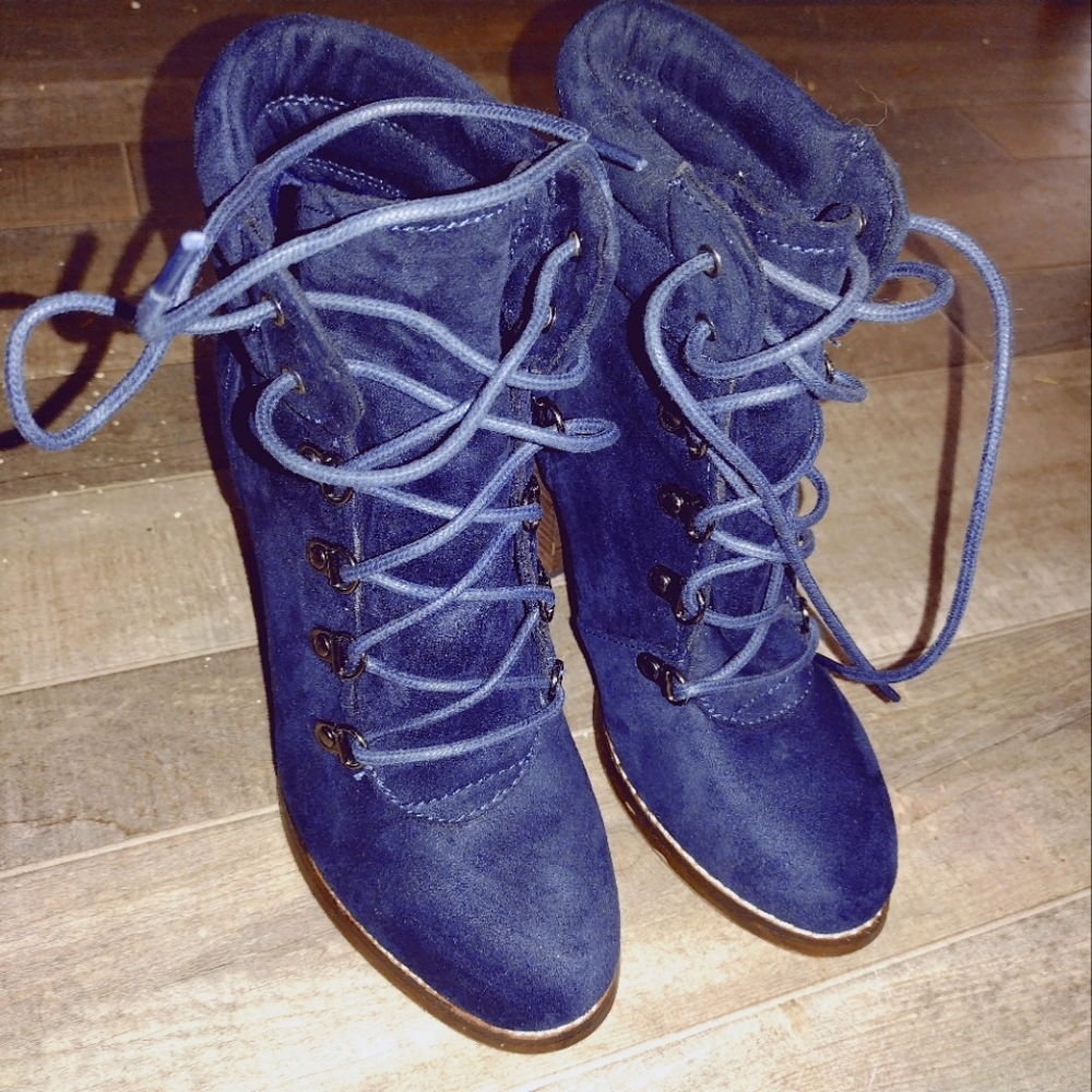 Navy booties